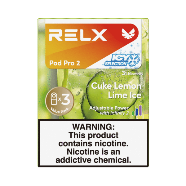 RELX Pod Pro 2 Infinity 3Pods 3% Nicotine Cuke Lemon Lime Ice