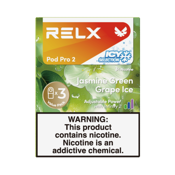 RELX Pod Pro 2 Infinity 3Pods 3% Nicotine Jasmine Green Grape Ice