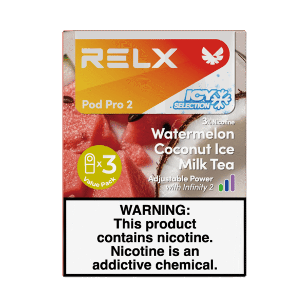 RELX Pod Pro 2 Infinity 3Pods 3% Nicotine Watermelon Coconut Ice Milk Tea